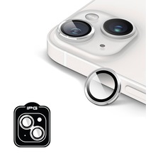 Apple Uyumlu iPhone 14 / 14 Plus İçin Ipg Kamera Lens Koruyucu - Gümüş