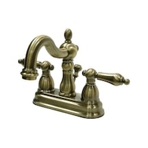 Elements Of Design Eb1603al Miras Merkezi Seti Perakende Pop-up İle Lavabo Bataryası, 4 İnç, Vintage Pirinç Altın