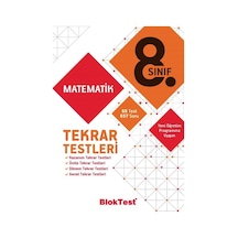 8.Sınıf Matematik Tekrar Testleri -  Bloktest Yayınları