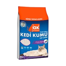 4 Adet Ak Kedi Kumu Lavanta Kokulu Kalın Taneli 5 L