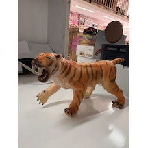 Plastik Oyuncak Büyük Boy Hayvan Smilodon Kaplan 17 Cm