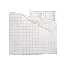 Ikea Bredvecklare Çift Kişilik Nevresim Takımı 220 X 240 Cm Beyaz - Pembe