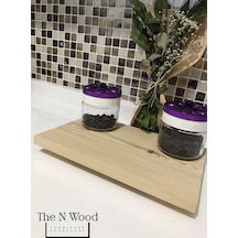 The N Wood Ahşap Ayaklı Kesme Tahtası & Sunumluk Standı