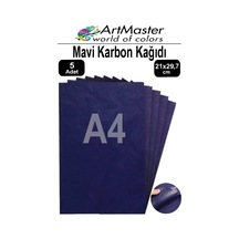 Karbon Kağıdı A4 Mavi 5 Adet 21x29,7 Cm Transfer Kağıdı Kopya Kağıdı Renkli Karbon Kağıdı Ahşap Seramik Metal Cam