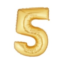 Gold Rakam 5 Folyo Balon 40 Inç 100 CM