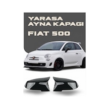Fiat 500 2014 Ve Sonrası Batman Yarasa Ayna Kapağı Parlak Siyah