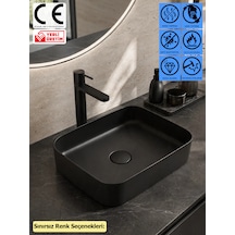 Thorax Daisy Sınırsız Renk Leke Tutmaz Granit Çanak Banyo Evyesi Lavabosu Modern Tasarım Çok Renkli