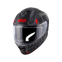 Gıvı 50.x Bones Kask Mat Siyah Kırmızı