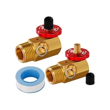 2 Paket Hava Tankı Manifoldu Dolum Portu, Alüminyum Topuz, Emniyet Vanası Ve Rölyef Bypass 1/2 İnç Npt Tankı X 1/4 İnç Npt Hortum X 1/8 İnç Npt Ölçer Hava Kompresörü Taşınabilir Tank İçin