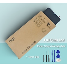 Tkgz - Samsung Galaxy M21 - Sm-m215 Uyumlu Lcd Ekran Dokunmatikservice - Pack - Full Çıtalı + Montaj Seti