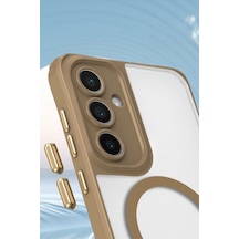 Samsung Samsung Uyumlu Galaxy S25 Plus Kılıf Enka Magsafe Silikon Kılıf - Siyah