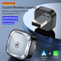 Wireless Carplay Android Auto Adaptörü Usb-a Girişli Kablosuz Araç Bağlantı Aparatı Plug And Play Kolay Kurulum Bluetooth Wifi Destekli Tek Cihaz Bağlantı Android11 İos10 Uyumlu Zr1257