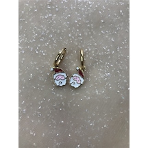 Yılbaşı Temalı Noel Baba Çelik Küpe