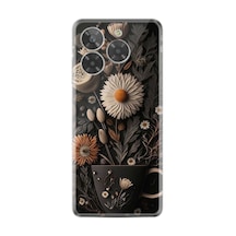 General Mobile Era 50 Kılıf Boutique Baskılı Resimli Kahve Çiçek Pcode -095