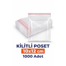 10 12 Cm Kilitli Poşet Şeffaf Zip Kilitli Torba 1000 Adet