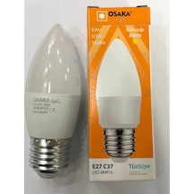 6w 50w 540 Lümen E27 Led Buji 3000 Kelvin Günışığı Tekli Gün Işığı E27 Led Ampul 6 Watt Yok