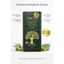 Erken Hasat Soğuk Sıkım Natürel Sızma Zeytinyağı 5 Lt. Özel Tasarım Teneke
