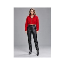 Duygu Altıntaş Kadın Kısa Blazer Ceket Fermuarlı, Astarlı Ve Cepli Kırmızı - 939583421 Kırmızı - 939583421 Kırmızı