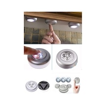 Orret Home Spot Lamba Kablosuz Dokunmatik Pilli Led Lamba 3 Ledli Dolap Mutfak İçi Aydınlatma Diğer