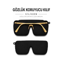 Silikon Gözlük Kılıfı, Asılabilir, Katlanabilir, Çantada Yer Kaplamaz- Siyah - 904898021