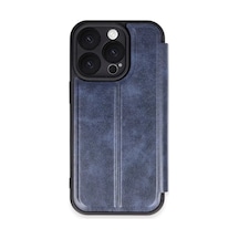 Newface Apple İphone 16 Pro Kılıf Flip Cover - Lacivert