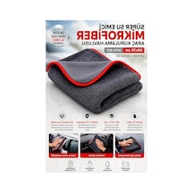 Mikrofiber Araç Kurulama Havlusu 50x70 Cm, Kırmızı-gri Orta Boy Araç Temizleme Bezi Açık Indigo