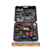 Akülü 3 Bataryalı Ba011239 5 Li Set Taşlama+vidalama+hilti+somun+testere
