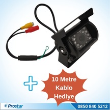 Metal Otobüs Kamyon Tır Geri Görüş Kamerası + 10 Metre Kablo Led