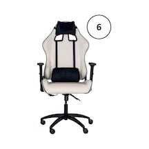 Rio Rio Plus Maximus Serisi Yastık Ve Tam Sade Oyuncu Koltuğu -4 Beyaz