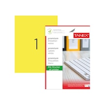 Tanex Tw-2000 210 X 297 MM X 100 Adet Pastel Sarı Etiket X5 Paket