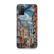 Xiaomi Poco M3 Uyumlu Galata Kulesi Desenli Silikon Kılıf