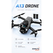 A13 Drone Çift Bataryalı 4k Hd Kameralı Fırçasız Motor Akıllı Engel Sensörlü Katlanabilir Drone
