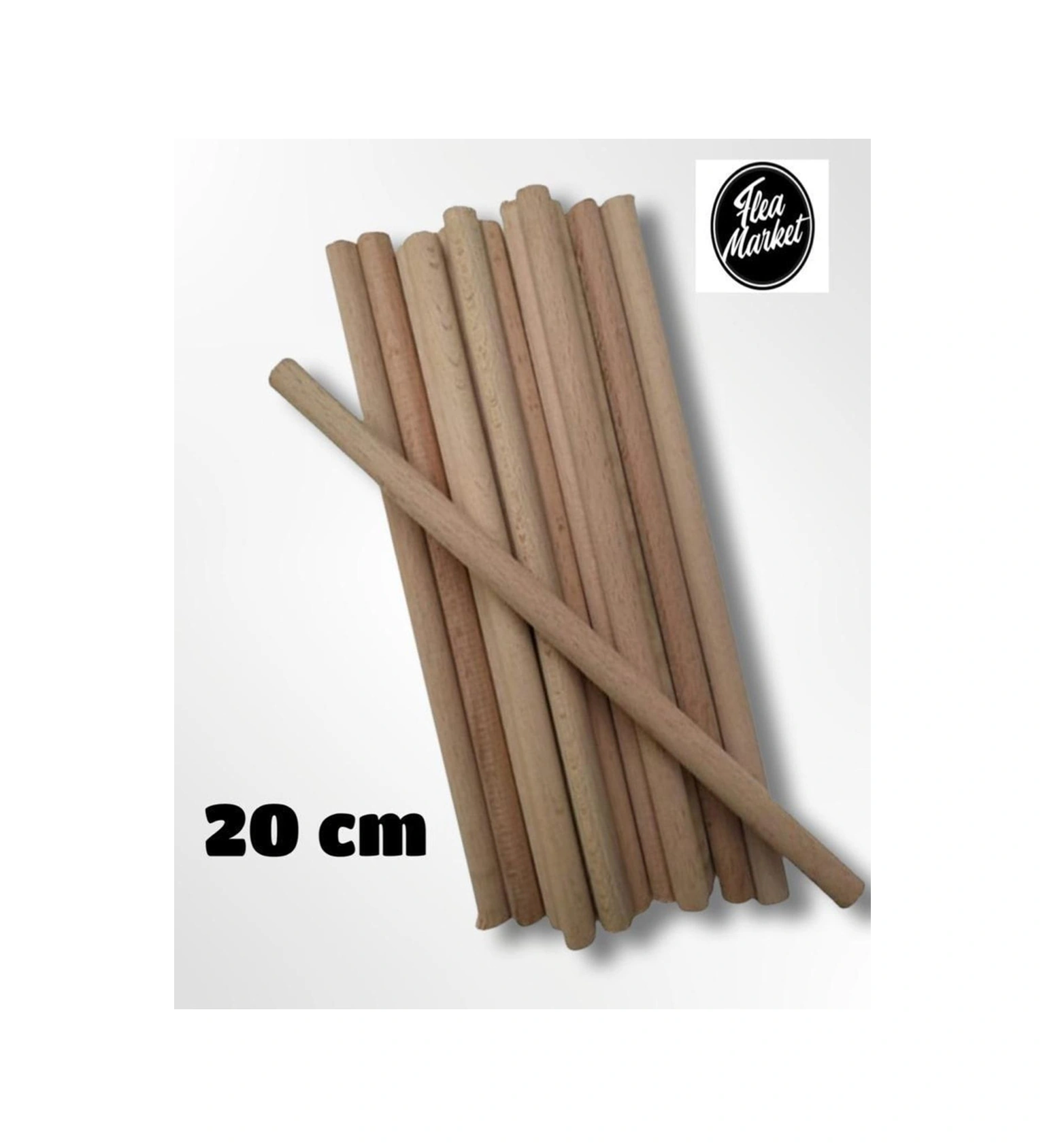 20 Cm Ham Işlenmemiş Ahşap Çubuk - 10 Adet