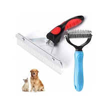 Köpekler İçin Astar Tırmığı, Uzun Diş Köpek Tırmığı + Deshedding Fırça Tarağı, Dökücü Alet Seti, Evci
