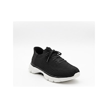 Voyager Bağcıklı Triko Kalın Taban Kadın Sneaker Ayakkabı B042 Siyah