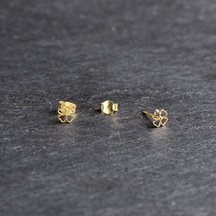 Goldkupe 14 Ayar Altın Minik Yonca Küpe 0,69 Gr-2158