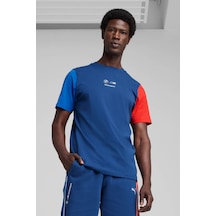 Puma Bmw Mms Car Graphıc Tee 2 Mavi Erkek Kısa Kol T-shirt 000000000102230714 Mavi