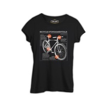 Bicycle Fundamentals Siyah Kadın Tshirt 001