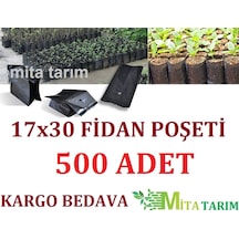 Fide Fidan Poşeti, 500 Adet, 17X30 Fidan Poşeti, Fidan Torbası