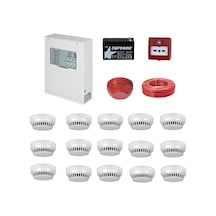 Teknim Yangın Alarm Sistemi Seti 15 Lü Kablo Dahil
