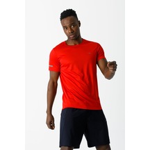 Maraton Active Slimfit Erkek Bisiklet Yaka Kısa Kol Training Kırmızı T-Shirt 17157-Kırmızı
