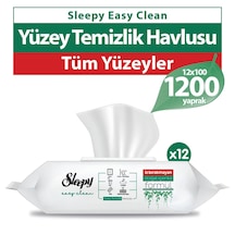 Sleepy Easy Clean Beyaz Sabun Kokusu Yüzey Temizlik Havlusu 12 x 100'lü