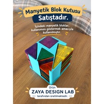 Kişiye Özel Manyetik Blok Saklama Kutusu Turkuaz