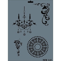 Rich New Seri N-147 Stencil 35X25 Cm