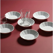 Güral Porselen Acem Beyaz 6'lı Çay Tabağı 10 cm AC10CT00