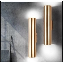 Mylights Parlak Gold Parlak Altın Led Çift Yön Led Aplik Amp Altın