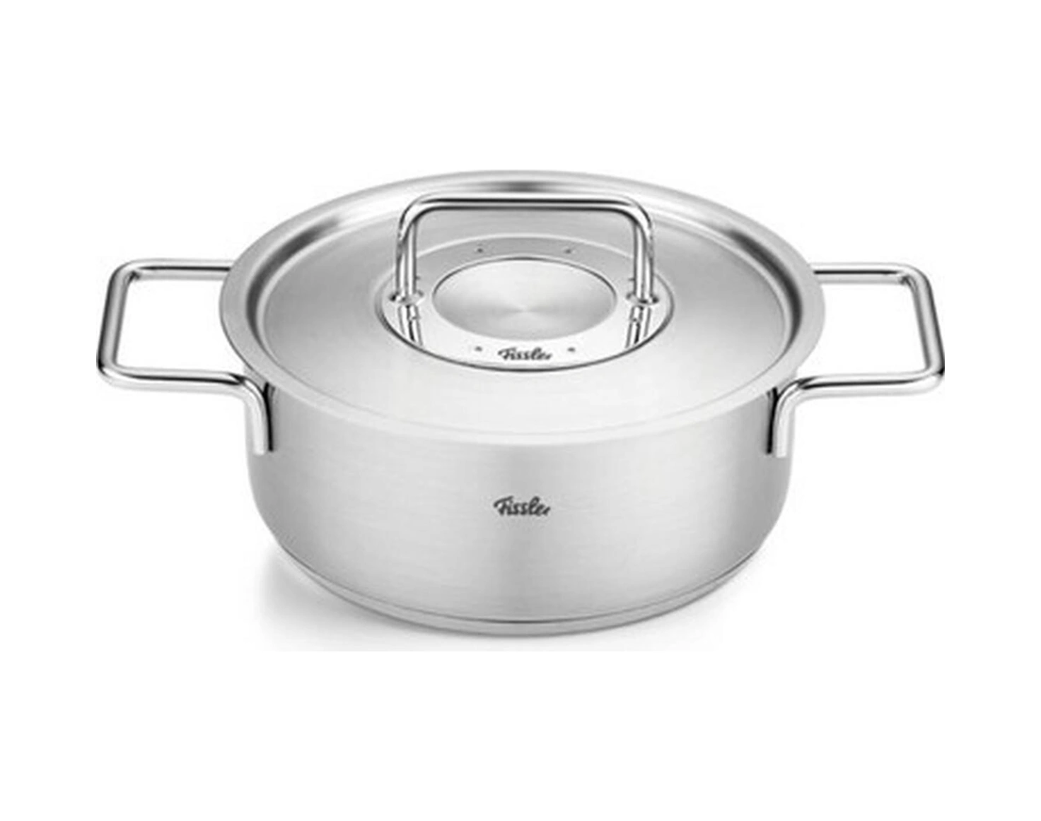 Fissler Pure Collection Metal Kapak Kısa Tencere 20 Cm Bakır - Siyah