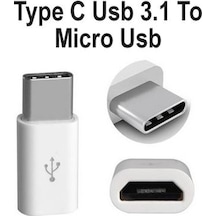 Type C Usb 3.1 To Micro Usb Şarj Çevirici Adaptör Dönüştürücü Çev