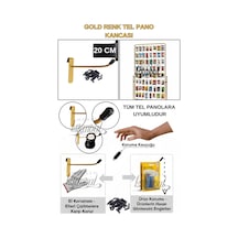 Tel Pano Kancası 20 Cm Kauçuklu Gold Delüx Ekstra Güçlü Mağaza Raf Askı Kancası 20 Adet