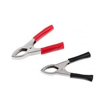 1 Takım Akü Maşası Orta Boy 75Mm (Siyah+Kırmızı)